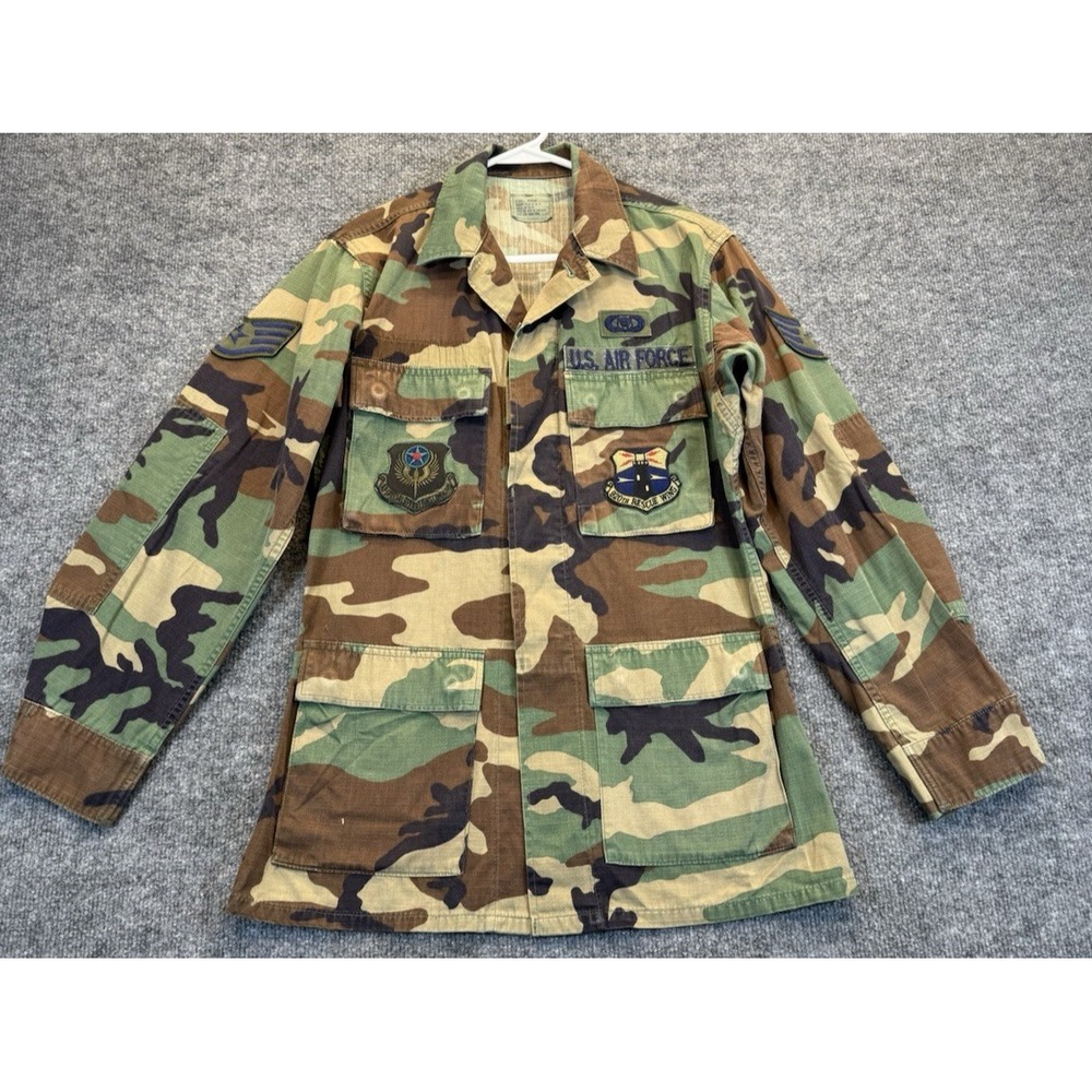 Vintage U.S. Air Force Woodland Camo BDU Shirt 920th Rescue Wing Men's XS